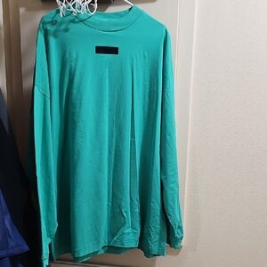 Fear of God Mens Xlg Turquoise Long Sleeve Tee